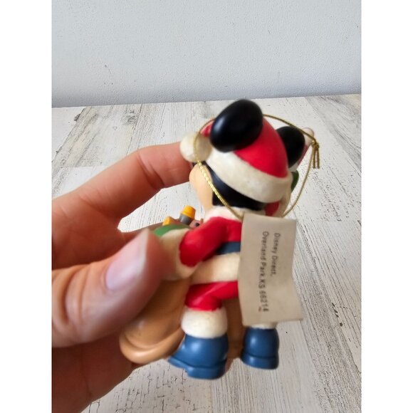 Vintage Mickey mouse Santa toy bag ornament Xmas tree Park - Picture 3 of 8